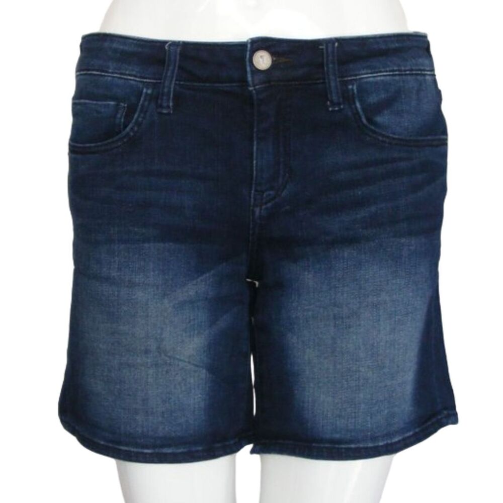 PILCRO/ANTHRO Jean Shorts, 27, Stet, Rolled Cuffs, Zipper fly, Pockets, Blue